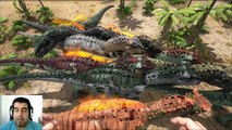 ARK Survival Evolved Allosaurus VS Carno Batalla dinosaurios arena Gameplay español