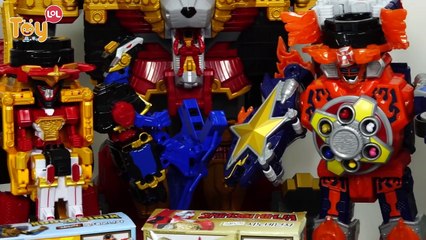 [토이롤] 장난감(toy)_파워레인저 닌자포스 총 집합! 1화 소환닌자 닌자킹 수리검 다이노코어 울트라디버스터 手裏剣戦隊ニンニンジャー Transforming robot car