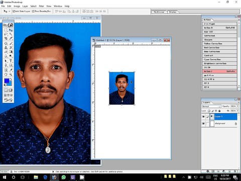 how to create passport size photo on adobe Photoshop