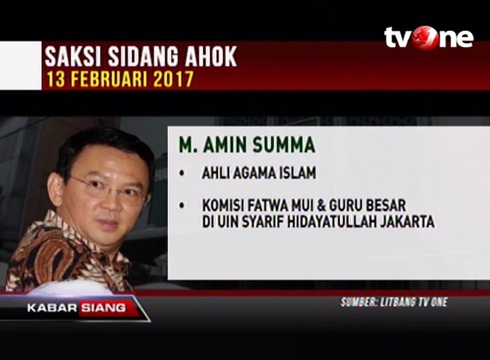 Profil Keempat Saksi JPU di Sidang Ahok Ke-10