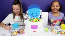 Crazy Toilet Game! Bubble Gum Gumballs - Gross Candy Challenge - Shopkins Disney Toys