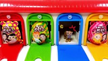Caution Tiger! Tayo Little Bus Kinder Surprise Finger Family Nursery Rhymes Learn Colors Play Doh