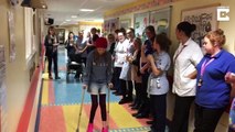 Touching moment hospital staff form ‘guard of honour’ for schoolgirl after she finishes 18th and final round of chemo