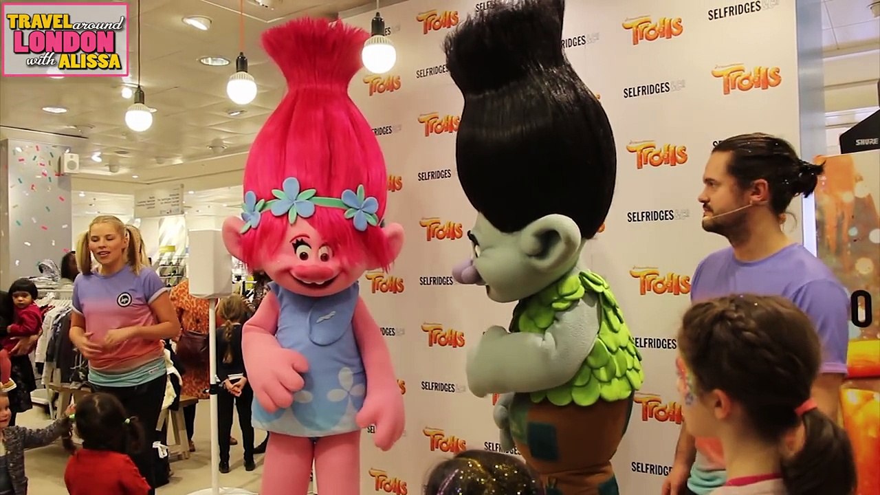 Trolls dance party at Selfridges