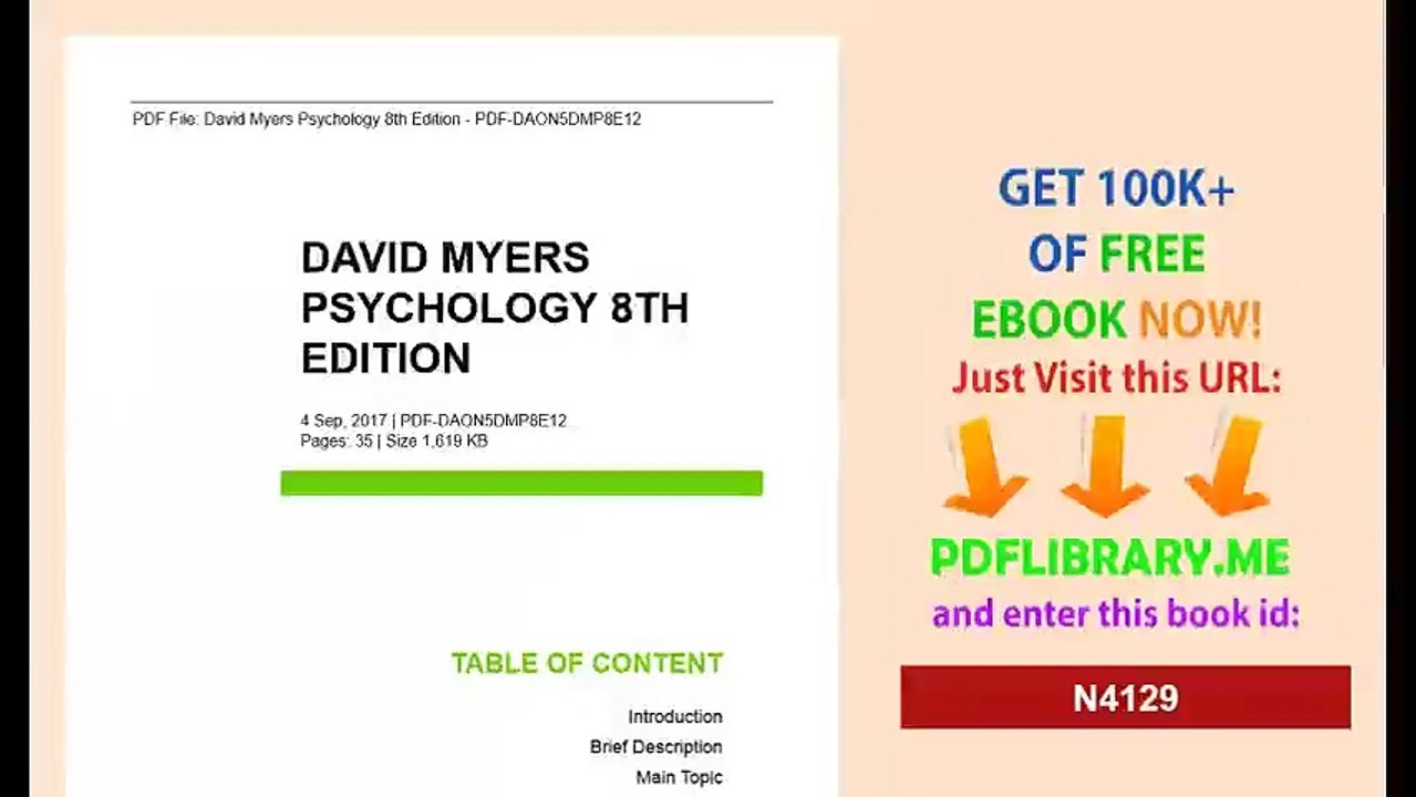 David Myers Psychology 8th Edition