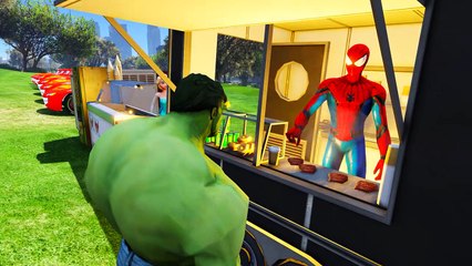 Download Video: Hulk MCDONALDS DRIVE THRU Prank! w/ Spiderman Joker Venom Superheroes Motorbikes Cartoon for Kids