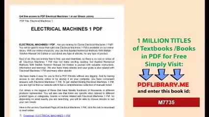 Electrical Machines 1