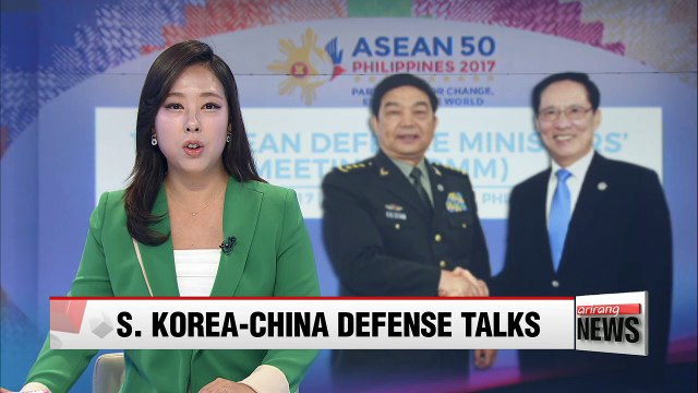 Seoul's defense chief optimistic over ties with China following talks with his Chinese counterpart