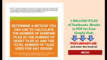 Determine A Method You Can Use To Calculate The Number Of Diamond Tiles, The Number Of Heart Tiles, 