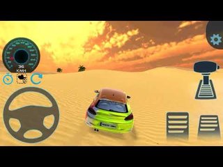Veyron Drift Simulator Green car -  Android gameplay