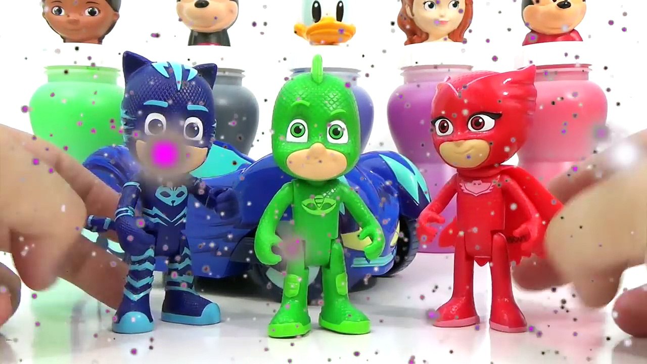 New MAGICAL FIDGET SPINNER PJ MASKS, Mickey Minnie Mouse, Doc McStuffins SLIME TOY SURPRISES