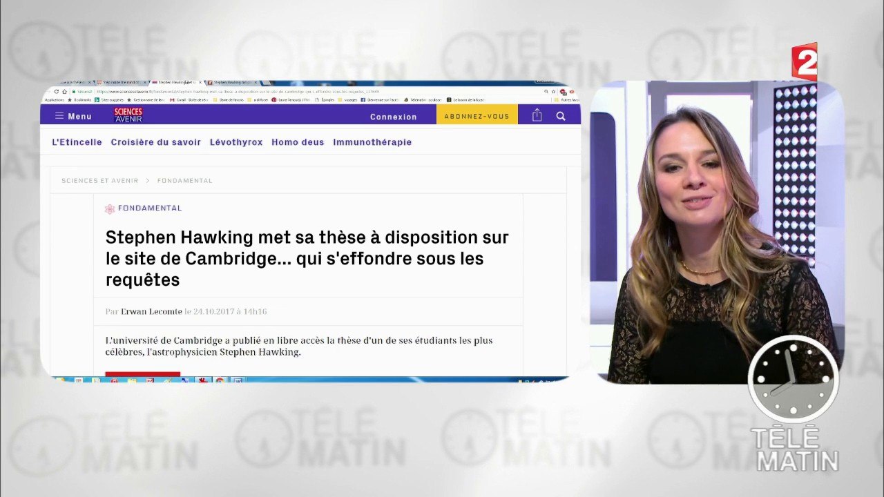 Stephen Hawkins met sa thèse à sa disposition sur le site Cambridge