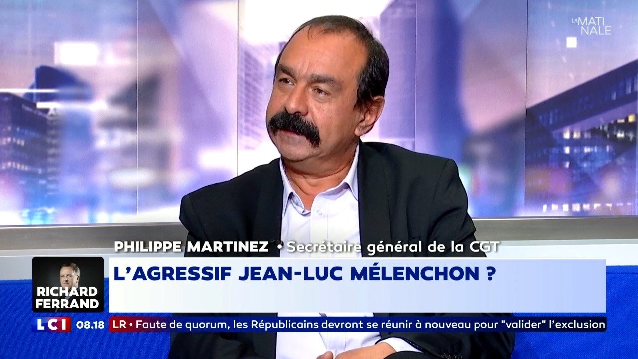 Philippe Martinez, Secrétaire général de la CGT invité de LCI: journée unitaire CGT/FO/Solidaires/UNEF/FIDL/UNL le 16/11