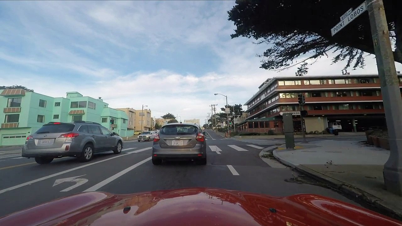 GoPro dash cam drive around San Francisco's Outer Richmond