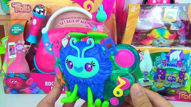 TONS of TROLLS Toy Playset: Poppy Boom Box Brigette Bergen Doll, Branch Music Light Guy Diamond TUYC