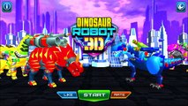 Dinosaur Robot 3D: T-Rex Vs Triceratops Vs Spinosaurus Vs Brachiosaurus | Eftsei Gaming