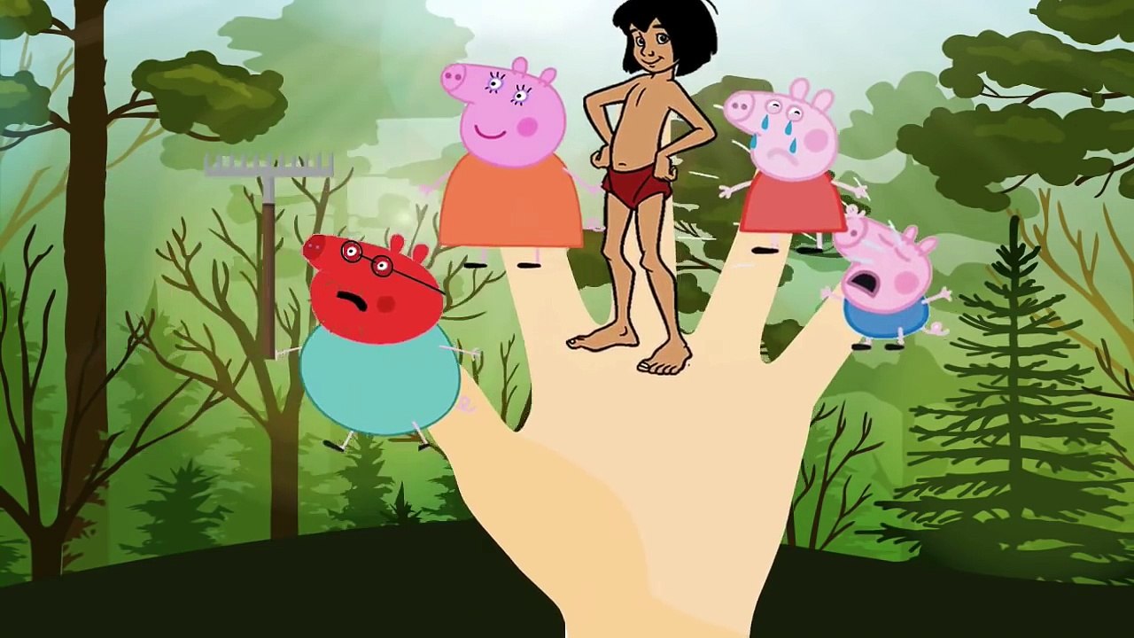 #Peppa Pig Crying VS #Mowgli Jungle Book Part 4 Peppa Pig 2017 Episode Crying Finger Nursery Rhymes