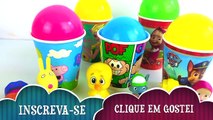 COPOS BALAS SURPRESAS PIG GEORGE FROZEN MASHA E O URSO PATRULHA CANINA MONICA TOY BRINQUEDOS