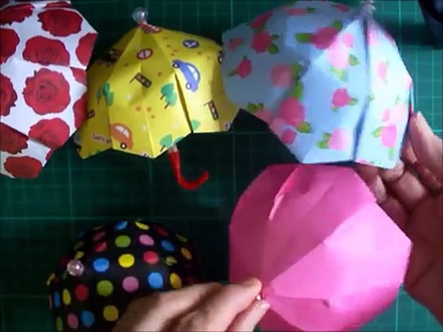 折り紙 カサ 立体 1枚の折り方 Niceno1 Origami Umbrella Use One Sheet Of Paper Video Dailymotion
