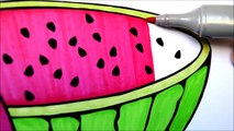 How To Draw and Color Fruits l Kids Drawing Watermelon coloring Pages Videos For Kids