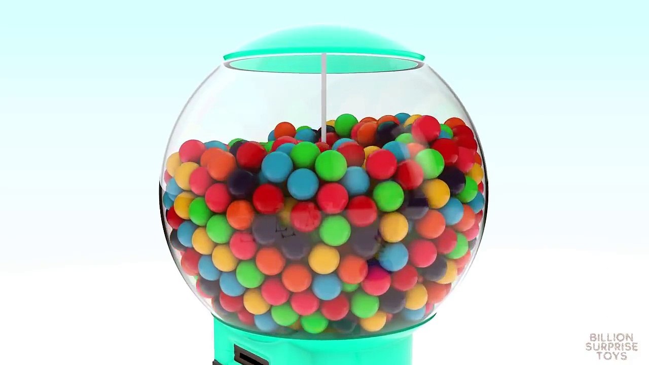 3D Baby doll Play with Gumballs | Learn Colors with Gumball machine Toy