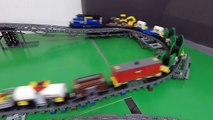 LEGO Train Track Setup #7! 8 Bridges, 3 Levels! Cargo, Passenger and Steam Trains!