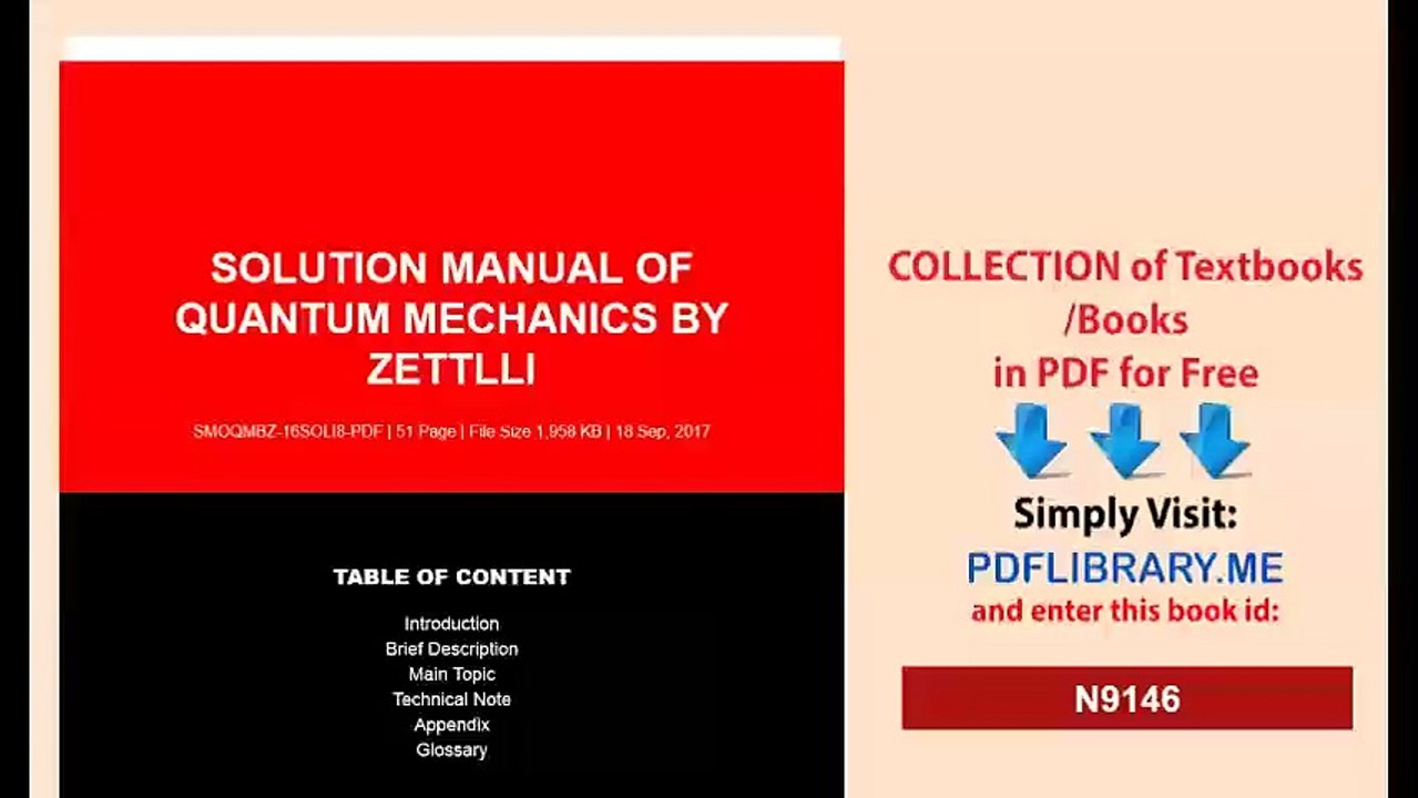 Solution Manual Of Quantum Mechanics By Zettlli