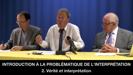 II. Introduction à la problématique de l'interprétation, Philippe FONTAINE