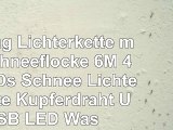 YMing Lichterkette mit Schneeflocke 6M 40 LEDs Schnee Lichterkette Kupferdraht USB LED