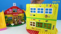 Peppa Pig Blocks Mega House LEGO Creations Sets With Masha And The Bear Legos Toys For Kids #3