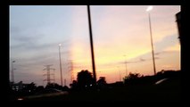 Strange SUN ray w: straight line Proves something BIG was beside our sun in sunset Kuala Lumpur Oct 22 2017...