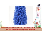 Künstliche Weihnachtsbaum Säule Kasan blau 180cm mit 392 Zweigspitzen mit PVC Nadeln B1