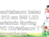 Weihnachtsbaum beleuchtet 210 cm 240 LED Materialmix Spritzguss  PVC Christbaum