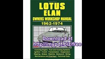 Lotus Elan Owner's Workshop Manual 1962-1974