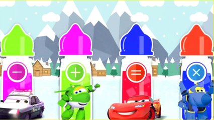 Baby Learn Colors with Car 3 Lightning McQueen & Super Wings Jerome Mira Baby Bottles For Kids