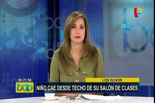 Los Olivos: niño con habilidades especiales cae desde el techo de su salón de clases