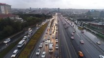 Yoğun Trafik Havadan Böyle Görüntülendi