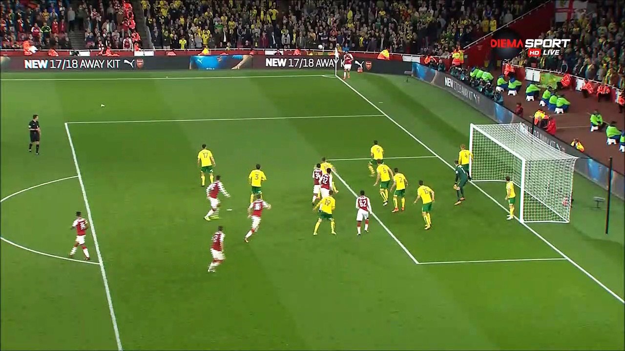 2-1 Edward Nketiah Goal England  Football League Cup  Round 4 - 24.10.2017 Arsenal 2-1 Norwich City