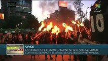 Policía chilena reprime protesta estudiantil contra el acoso sexual