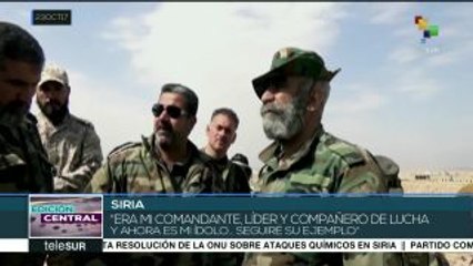 Mayor General sirio muere por su patria, soldados recuerdan su lucha