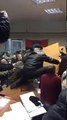 Brawl between Ukrainian nationalists and police in courtroom in Kiev