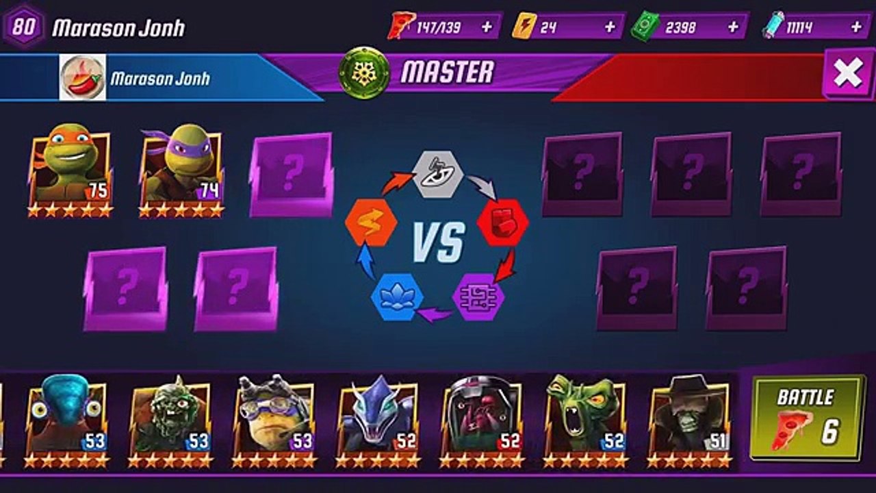 TMNT Legends PVP 237 (Leonardo & Raphael Vision Quest With Donatello & Mikey Legend)