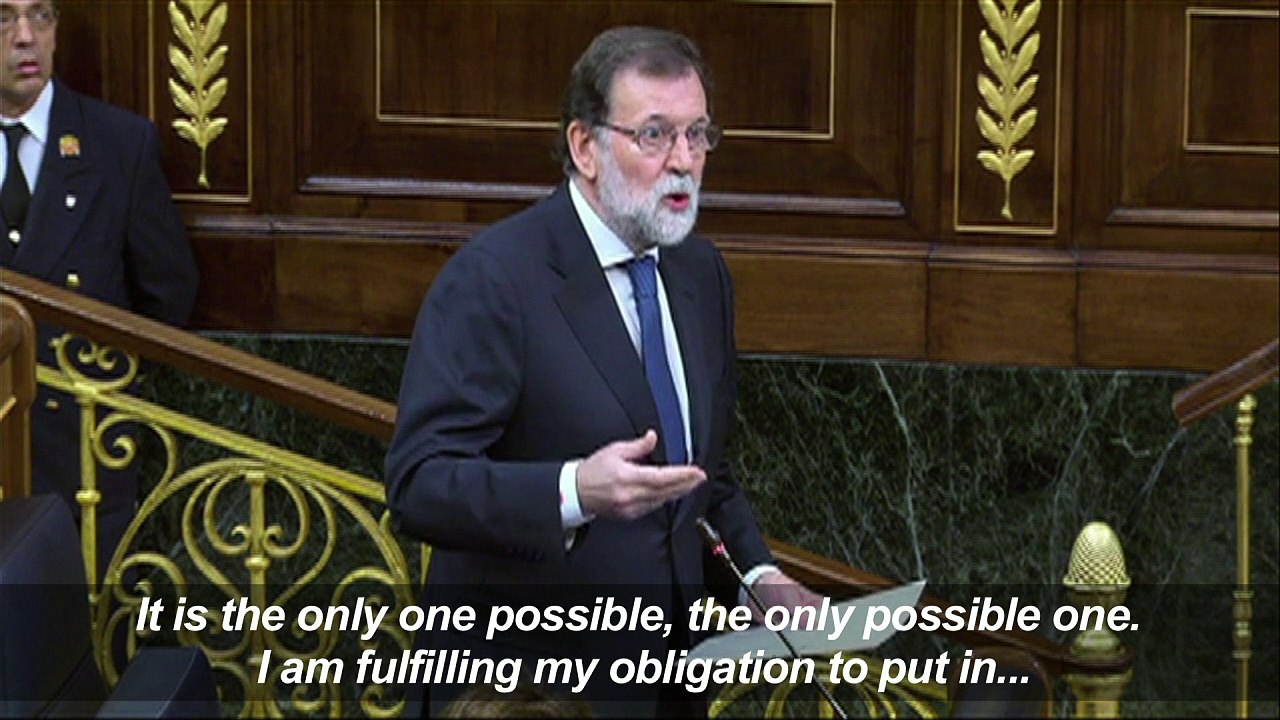 Article 155 "only response" to independence push: Rajoy