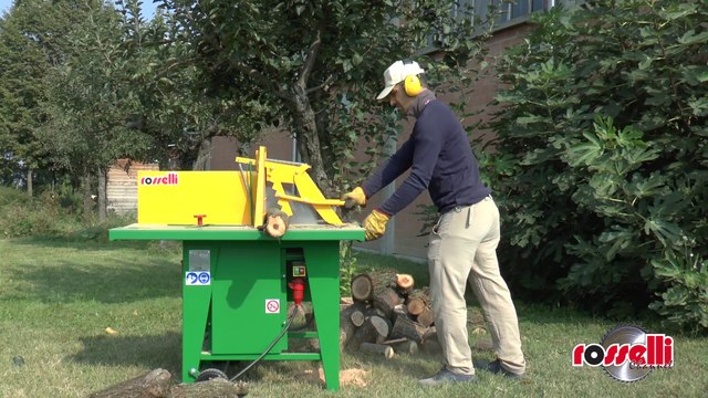 Sega circolare con tavolo scorrevole a motore elettrico 220V e 380V - Modello M350 - Rosselli Snc