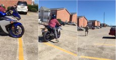 Mulher tenta aprender a andar numa Yamaha R3… mas arrepende-se rapidamente!