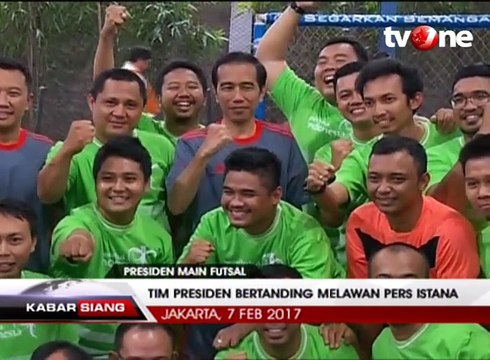 Peringati Hari Pers, Presiden Main Futsal Lawan Pers Istana