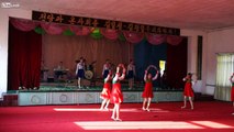 North Korean Middle School Students Dancing For Tourists