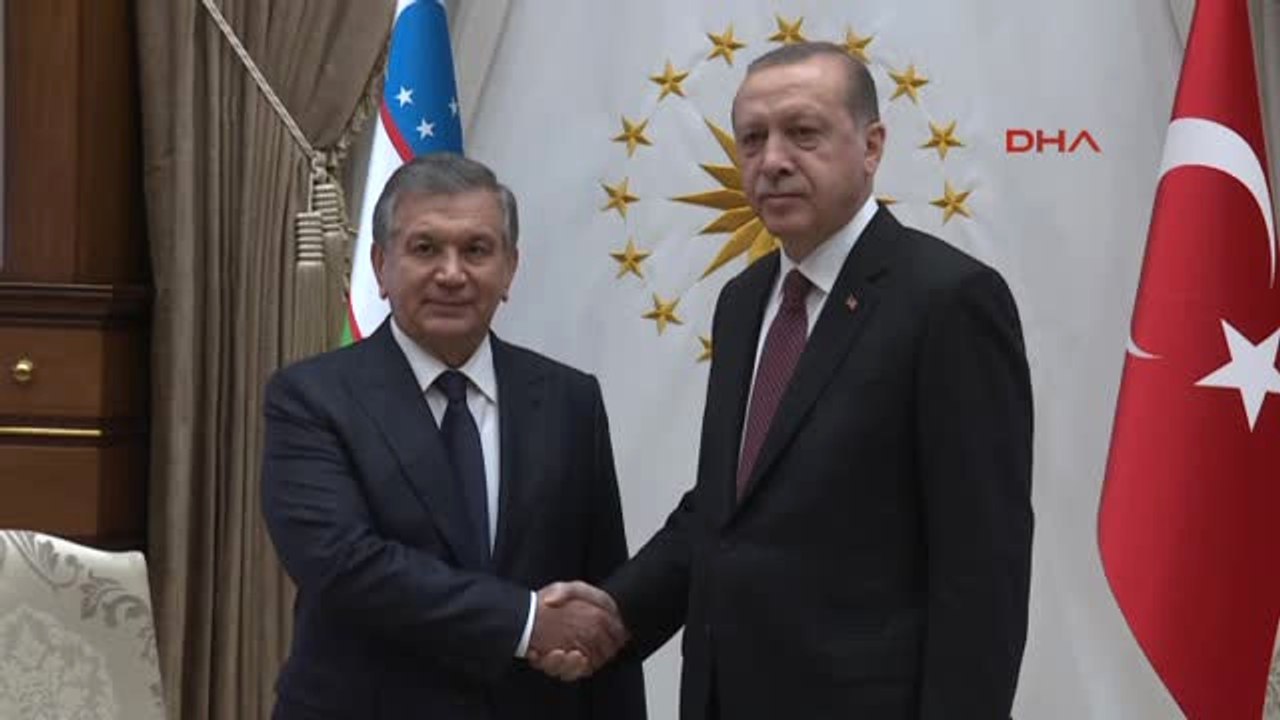 Cumhurbaşkanı Recep Tayyip Erdoğan, Özbekistan Cumhurbaşkanı Şavkat Mirziyoyev'u Resmi Törenle...