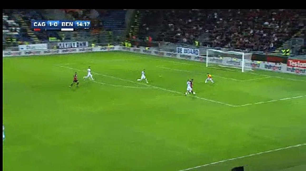 Cagliari 1 - 0  Benevento 25/10/2017 Marco Sau Missed  Penalty Goal 16' HD Full Screen .