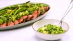 Steak with Avocado-Chimichurri Sauce and Grilled Asparagus